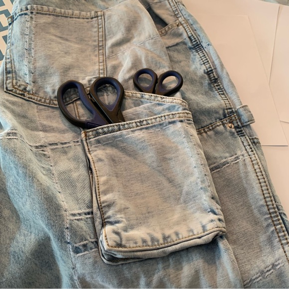 NOVA Mens Jeans Sz 38 Light Blue Wash Verdugo Carpenter Flare, 8 Pockets 1 Loop - Picture 10 of 16